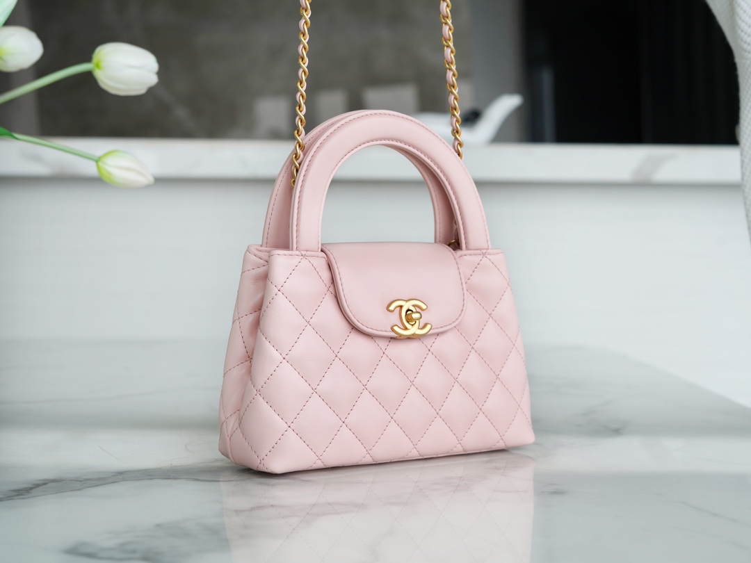 最高級シャネルスーパーコピー シャネルバッグコピー CHANEL ミニ ショッピング バッグ ベビーピンク AS4416 B14296 NR644 カーフスキン ゴールド金具 - 画像 (7)