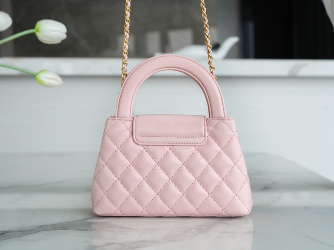 最高級シャネルスーパーコピー シャネルバッグコピー CHANEL ミニ ショッピング バッグ ベビーピンク AS4416 B14296 NR644 カーフスキン ゴールド金具 - 画像 (4)