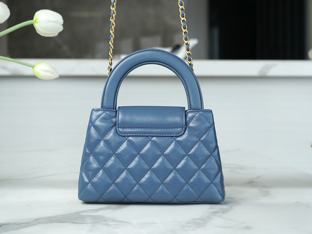 最高級シャネルスーパーコピー シャネルバッグコピー CHANEL ミニ ショッピング バッグ ブルー AS4416 B14296 NR651 カーフスキン ゴールド金具 - 画像 (7)