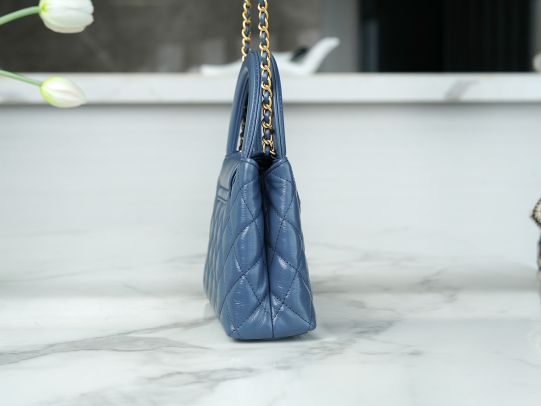最高級シャネルスーパーコピー シャネルバッグコピー CHANEL ミニ ショッピング バッグ ブルー AS4416 B14296 NR651 カーフスキン ゴールド金具 - 画像 (6)