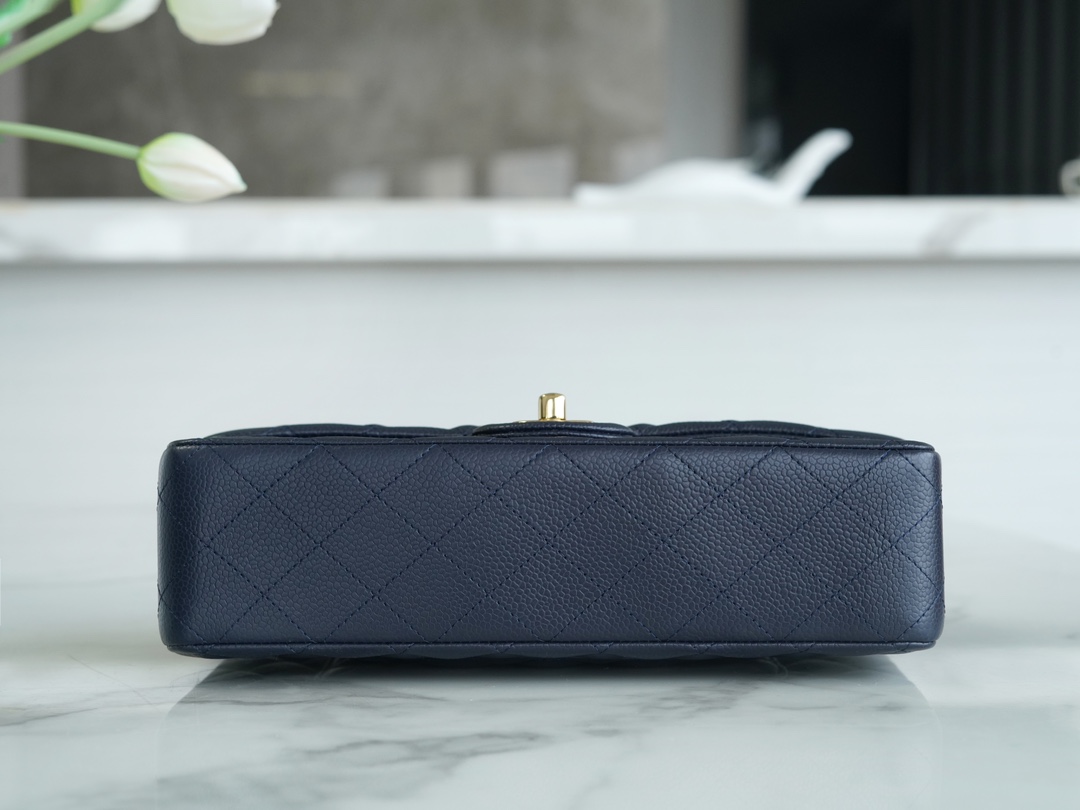 最高級シャネルスーパーコピー シャネルバッグコピー CHANEL 11.12 クラシック ハンドバッグ ブルー A01112 B10583 NZG78 キャビアスキン ゴールド金具 - 画像 (6)