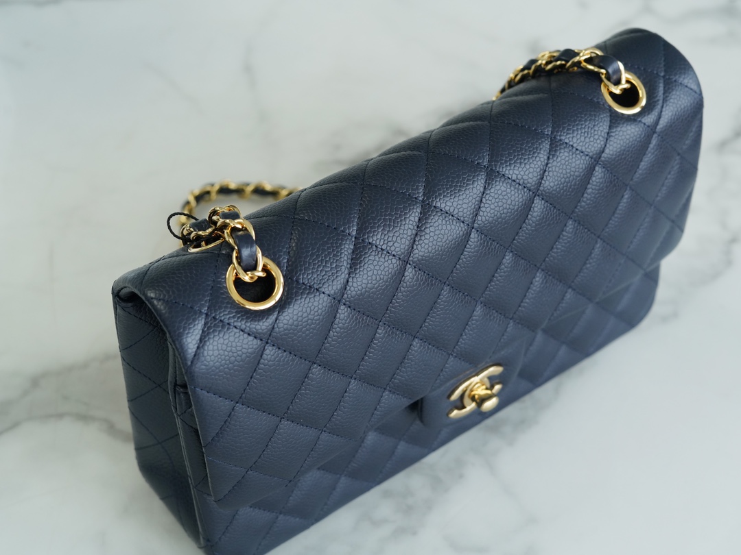 最高級シャネルスーパーコピー シャネルバッグコピー CHANEL 11.12 クラシック ハンドバッグ ブルー A01112 B10583 NZG78 キャビアスキン ゴールド金具 - 画像 (3)