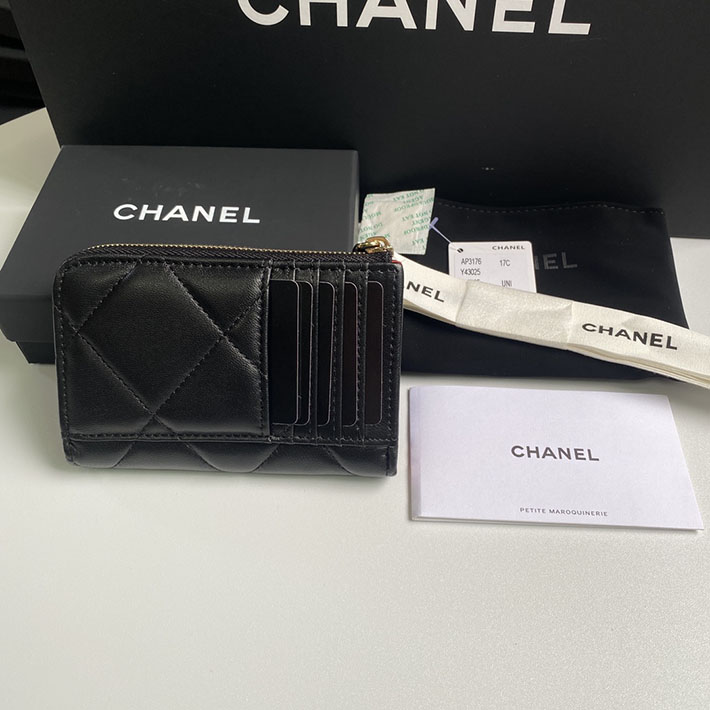 最高級シャネルスーパーコピー シャネルカードケースコピー CHANEL 19 ジップ コインパース ブラック AP2086 B04852 94305 ラムスキン ゴールド金具 - 画像 (9)