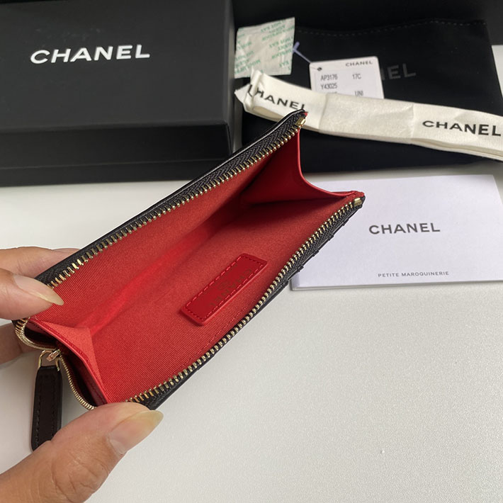 最高級シャネルスーパーコピー シャネルカードケースコピー CHANEL 19 ジップ コインパース ブラック AP2086 B04852 94305 ラムスキン ゴールド金具 - 画像 (3)