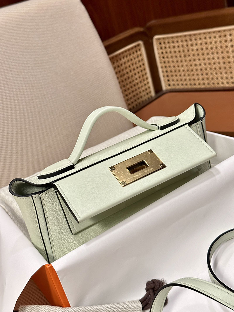 最高級エルメススーパーコピー ヴァンキャトルコピー 24/24 21 ミニ ヴァンキャトル ヴェールフィズ エバーカラー/スイフト ゴールド金具 - 画像 (5)