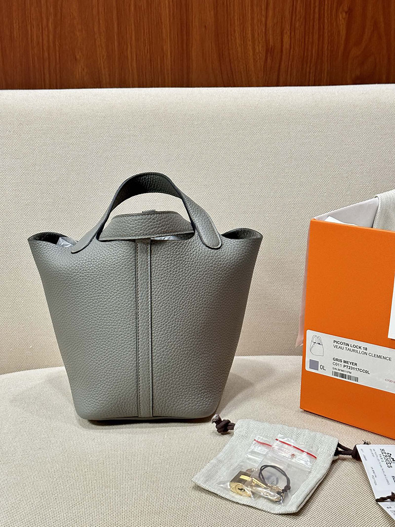 最高級エルメススーパーコピー ピコタンPMコピー ピコタンロック 18 PM グリメイヤー トリヨンクレマンス ゴールド金具 - 画像 (7)