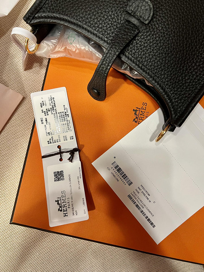 最高級エルメススーパーコピー エヴリンTPMコピー エヴリン 16 TPM 黒 ブラック トリヨンクレマンス ゴールド金具 - 画像 (8)