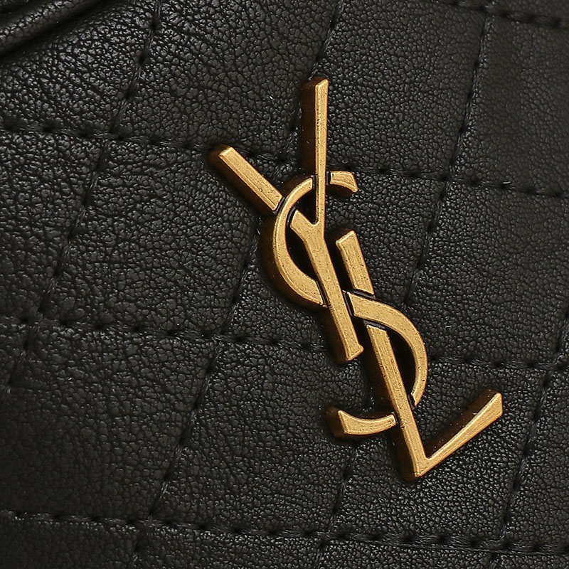N品 YSL サンローラン ギャビー バケットバッグ ブラック 7639611EL071000 ラムスキン ゴールド金具 激安優良店 - 画像 (8)