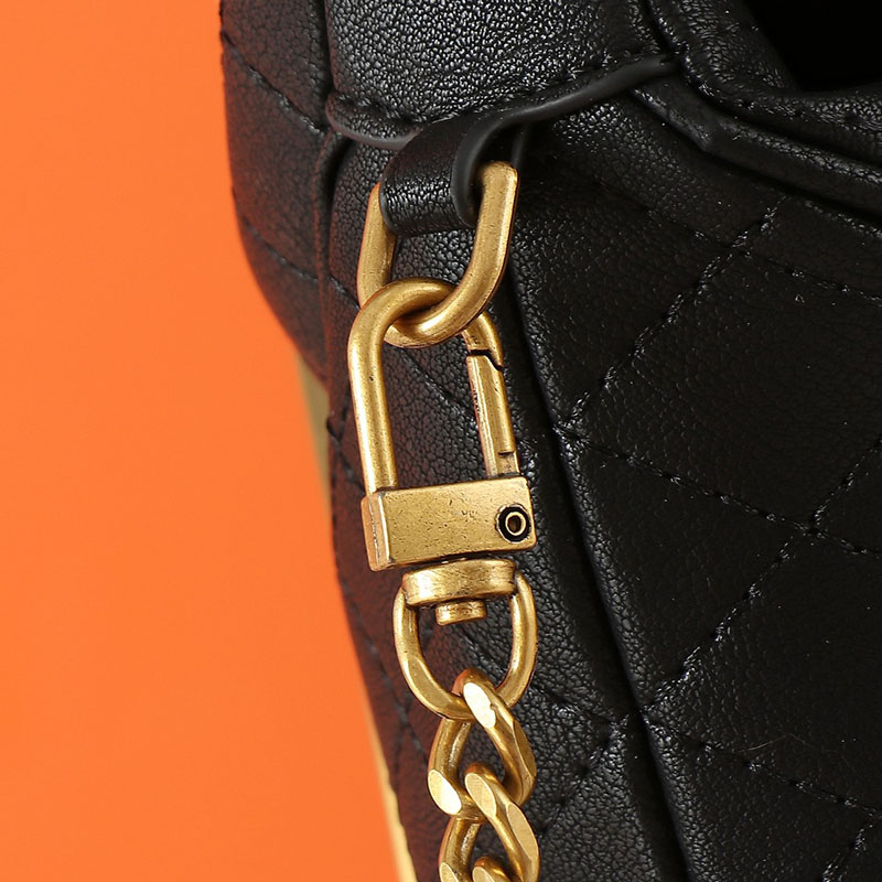 N品 YSL サンローラン ギャビー バケットバッグ ブラック 7639611EL071000 ラムスキン ゴールド金具 激安優良店 - 画像 (7)