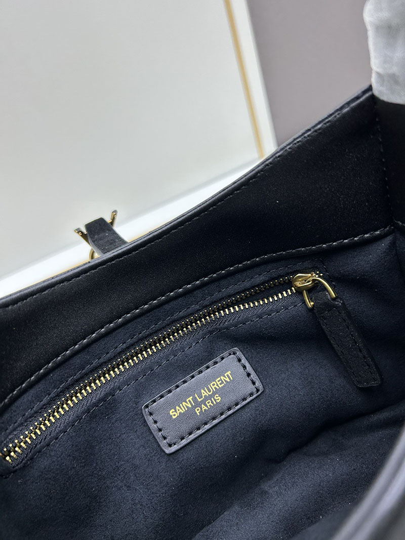 N品 YSL サンローラン LE 5 À 7 ホーボー ショルダーバッグ ブラック 65722811ZLW1000 カーフスキンレザー ゴールド金具 激安優良店 - 画像 (2)