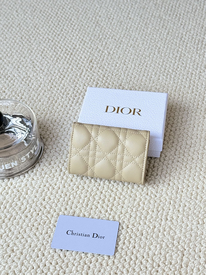 N品 DIOR ディオール財布コピー Dior Caro Glycine ウォレット S5132UWHC_M51U パウダーベージュ ゴールド金具 激安優良店 - 画像 (6)