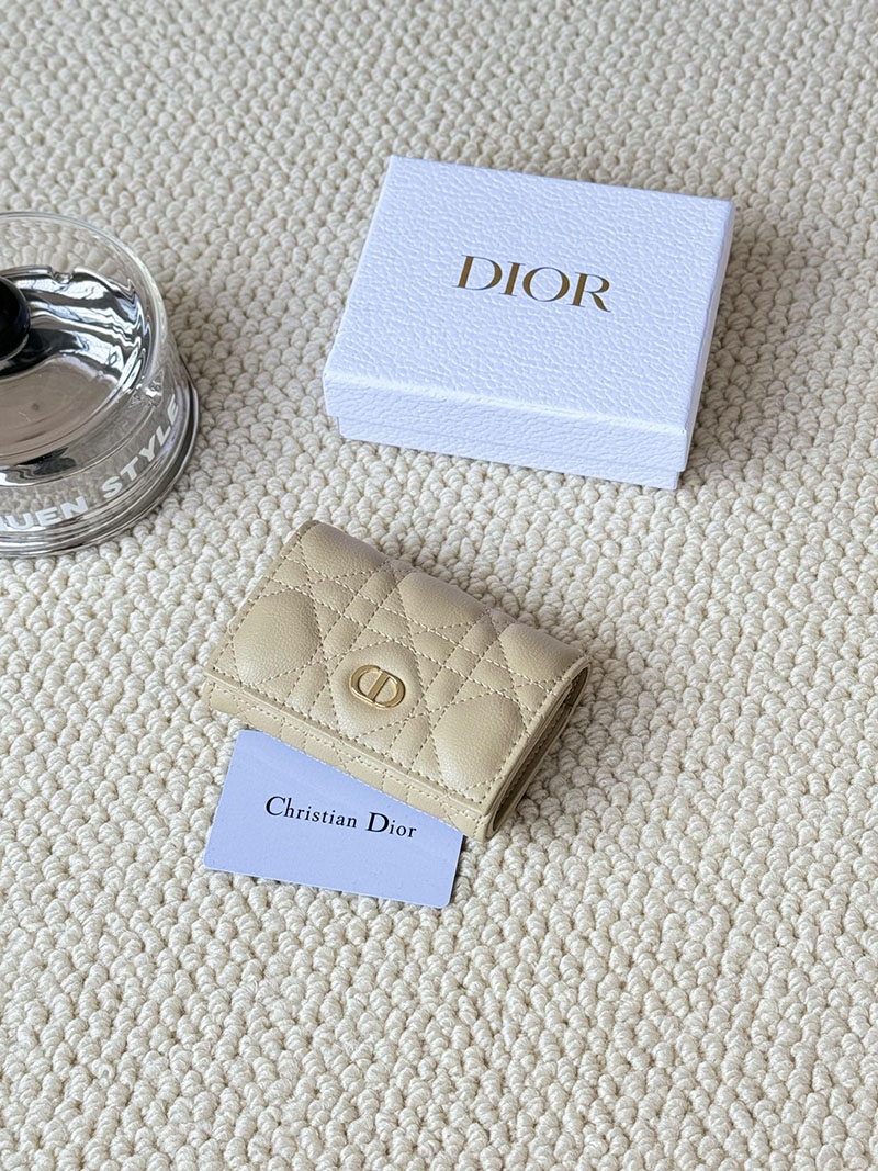 N品 DIOR ディオール財布コピー Dior Caro Glycine ウォレット S5132UWHC_M51U パウダーベージュ ゴールド金具 激安優良店 - 画像 (5)
