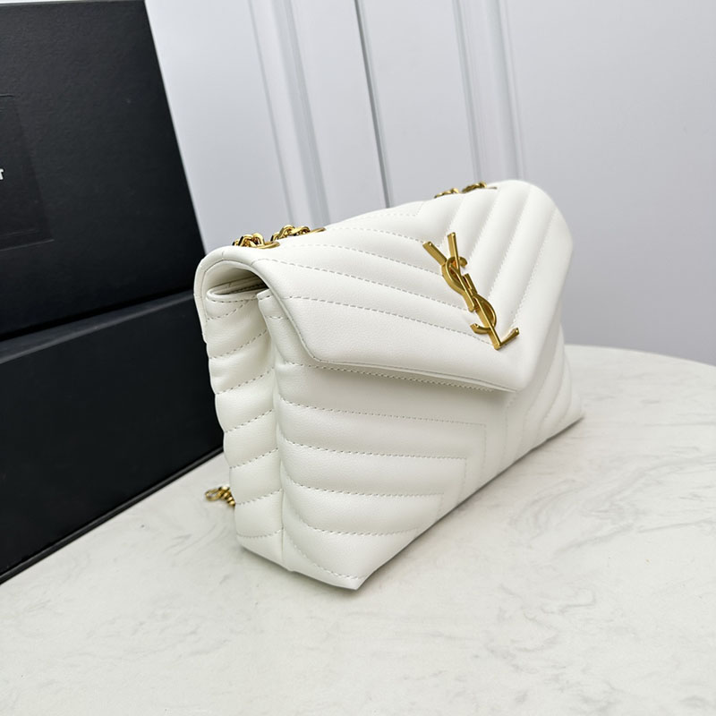 N品 YSL サンローラン ルル スモール オフホワイト 494699DV7279207 カーフスキンレザー ゴールド金具 激安優良店 - 画像 (9)