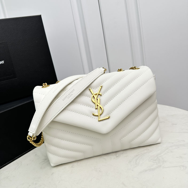 N品 YSL サンローラン ルル スモール オフホワイト 494699DV7279207 カーフスキンレザー ゴールド金具 激安優良店 - 画像 (7)
