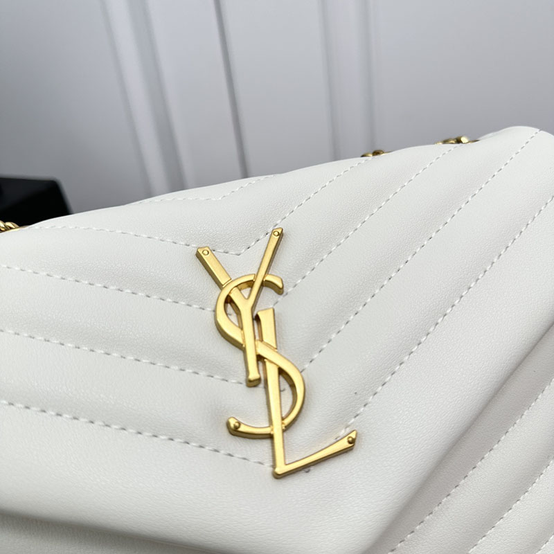 N品 YSL サンローラン ルル スモール オフホワイト 494699DV7279207 カーフスキンレザー ゴールド金具 激安優良店 - 画像 (5)