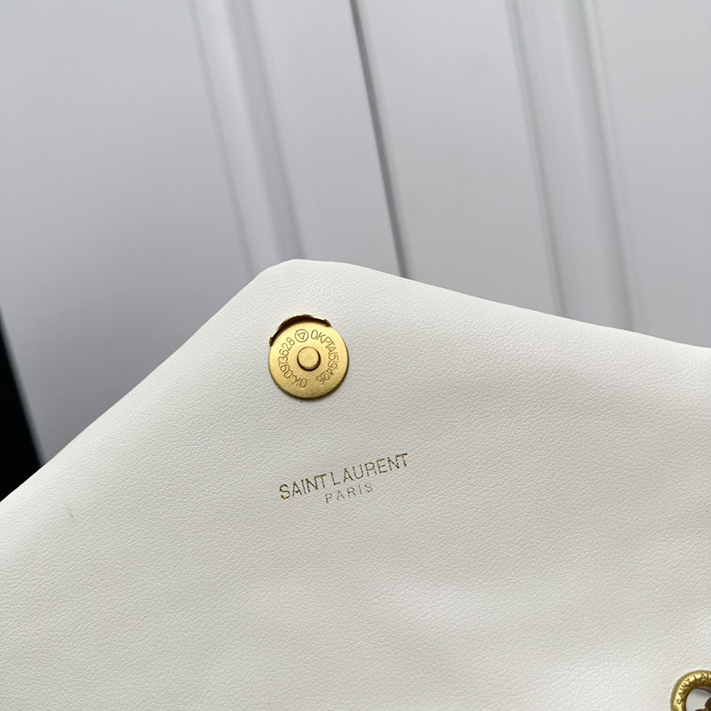 N品 YSL サンローラン ルル スモール オフホワイト 494699DV7279207 カーフスキンレザー ゴールド金具 激安優良店 - 画像 (4)