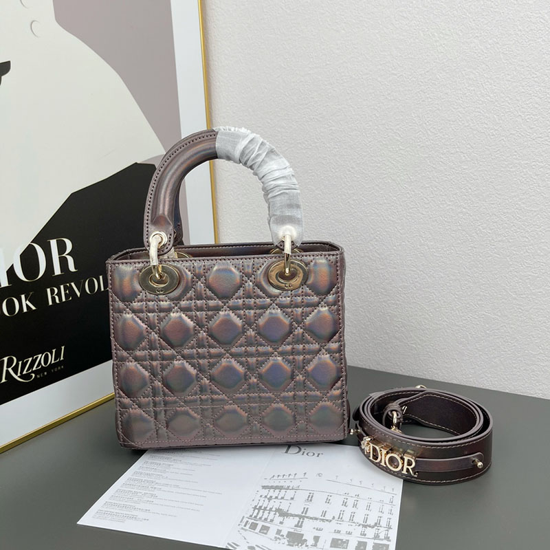 N品 DIOR ディオール Lady Dior My ABCDior バッグ スモール M0538ONGE_M30G スティールグレー ゴールド金具 激安優良店 - 画像 (8)