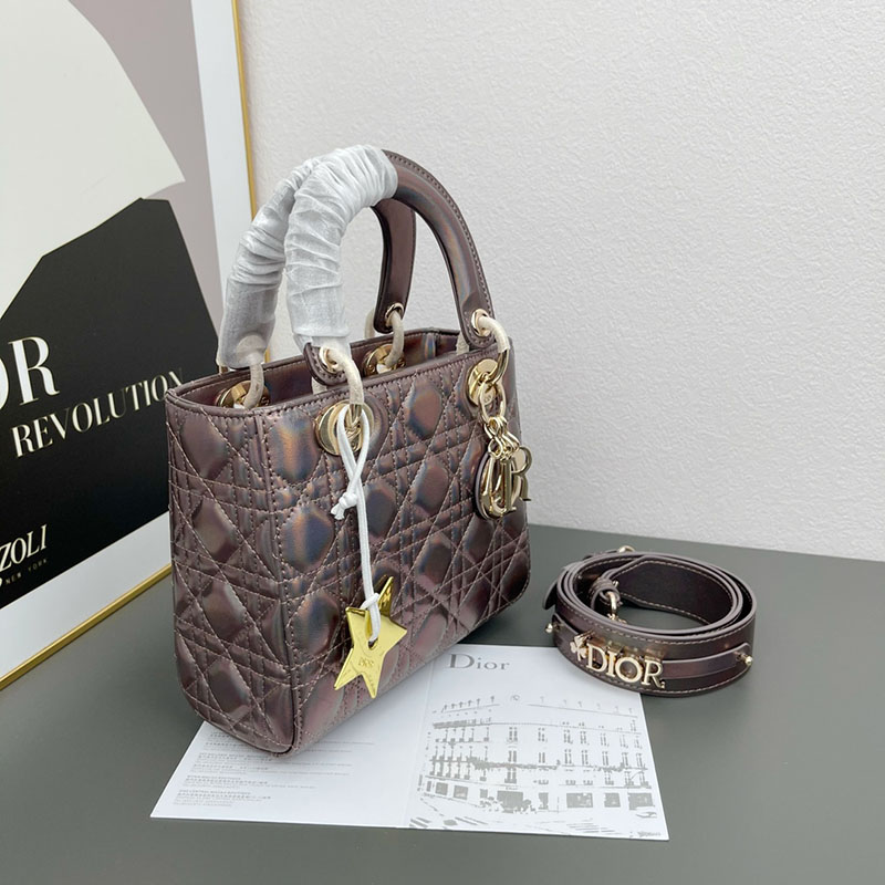 N品 DIOR ディオール Lady Dior My ABCDior バッグ スモール M0538ONGE_M30G スティールグレー ゴールド金具 激安優良店 - 画像 (7)