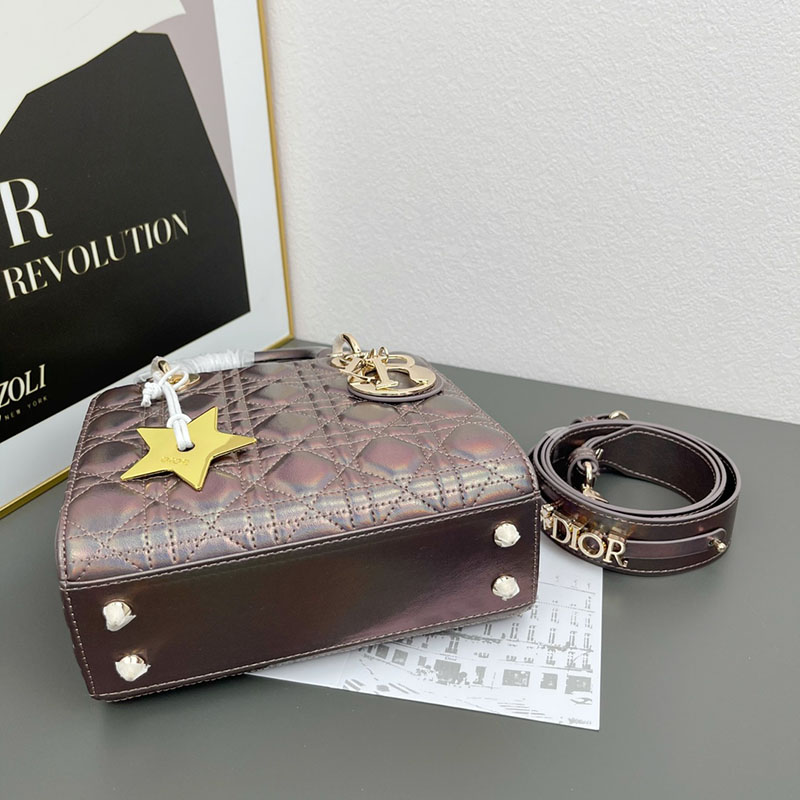 N品 DIOR ディオール Lady Dior My ABCDior バッグ スモール M0538ONGE_M30G スティールグレー ゴールド金具 激安優良店 - 画像 (6)