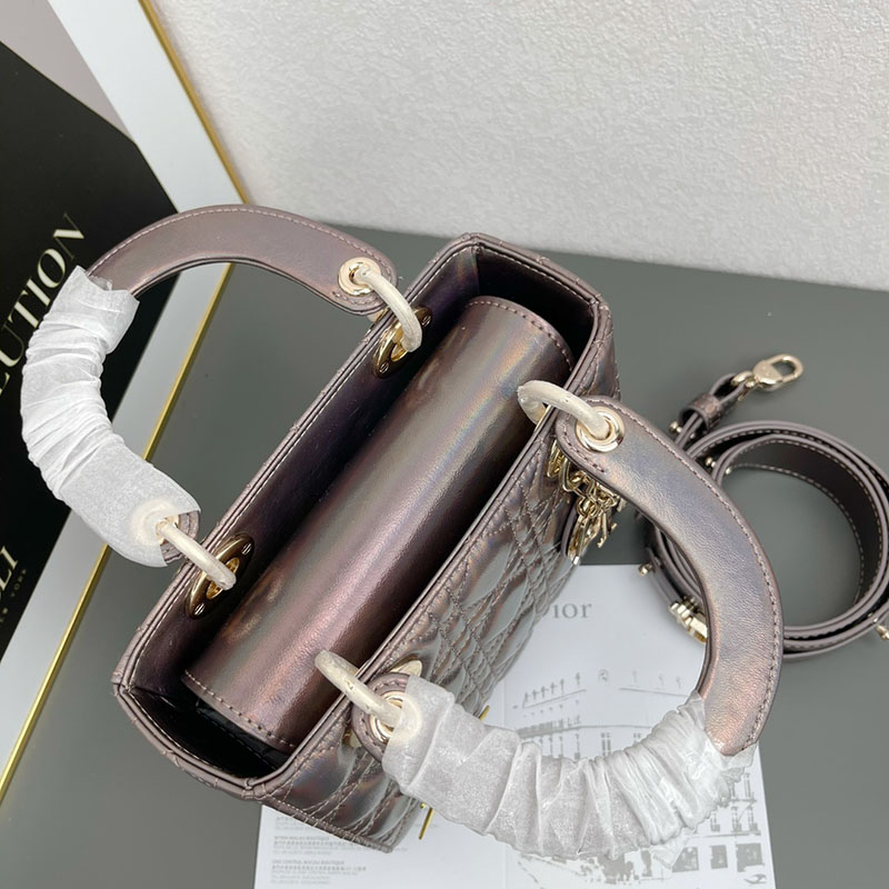 N品 DIOR ディオール Lady Dior My ABCDior バッグ スモール M0538ONGE_M30G スティールグレー ゴールド金具 激安優良店 - 画像 (5)