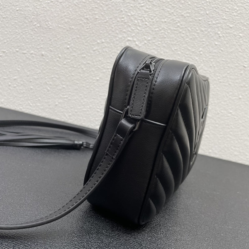N品 YSL サンローラン ショルダーバッグ ルー カメラバッグ ブラック 761554DV7081000 牛革 ブラック金具 激安優良店 - 画像 (6)