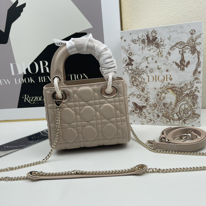 N品 DIOR ディオール Lady Dior バッグ ミニ M0505ONGE_M05N ピンク ゴールド金具 激安優良店 - 画像 (3)