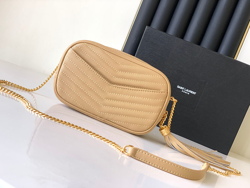 N品 YSL サンローラン ショルダーバッグ ルー ミニバッグ ダークベージュ 748849DV7012721 カーフスキンレザー ゴールド金具 激安優良店 - 画像 (8)