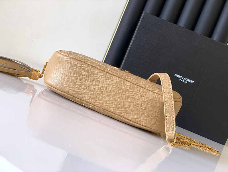 N品 YSL サンローラン ショルダーバッグ ルー ミニバッグ ダークベージュ 748849DV7012721 カーフスキンレザー ゴールド金具 激安優良店 - 画像 (7)