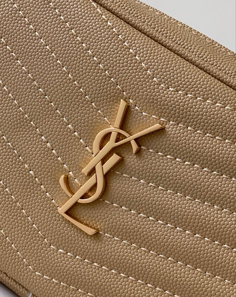 N品 YSL サンローラン ショルダーバッグ ルー ミニバッグ ダークベージュ 748849DV7012721 カーフスキンレザー ゴールド金具 激安優良店 - 画像 (6)