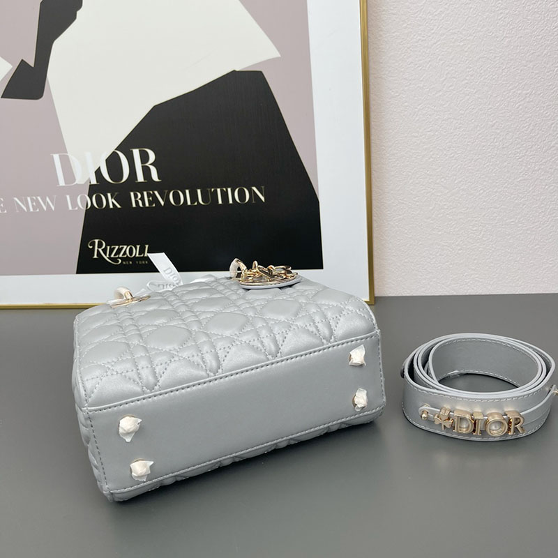 N品 DIOR ディオール Lady Dior My ABCDior バッグ スモール M0538ONGE_M47G イーサリアルグレー ゴールド金具 激安優良店 - 画像 (6)