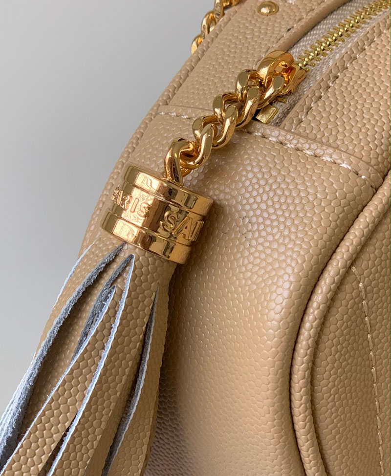 N品 YSL サンローラン ショルダーバッグ ルー ミニバッグ ダークベージュ 748849DV7012721 カーフスキンレザー ゴールド金具 激安優良店 - 画像 (5)