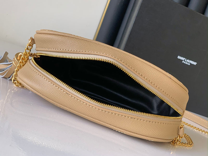 N品 YSL サンローラン ショルダーバッグ ルー ミニバッグ ダークベージュ 748849DV7012721 カーフスキンレザー ゴールド金具 激安優良店 - 画像 (3)