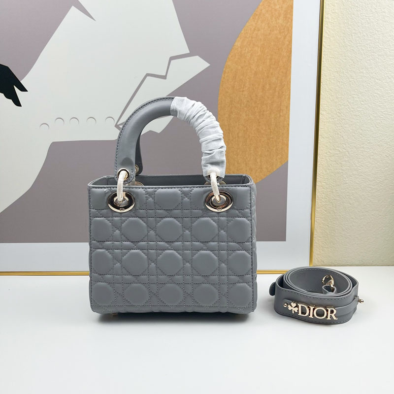 N品 DIOR ディオール Lady Dior My ABCDior バッグ スモール M0538ONGE_M81B ストーングレー ゴールド金具 激安優良店 - 画像 (9)