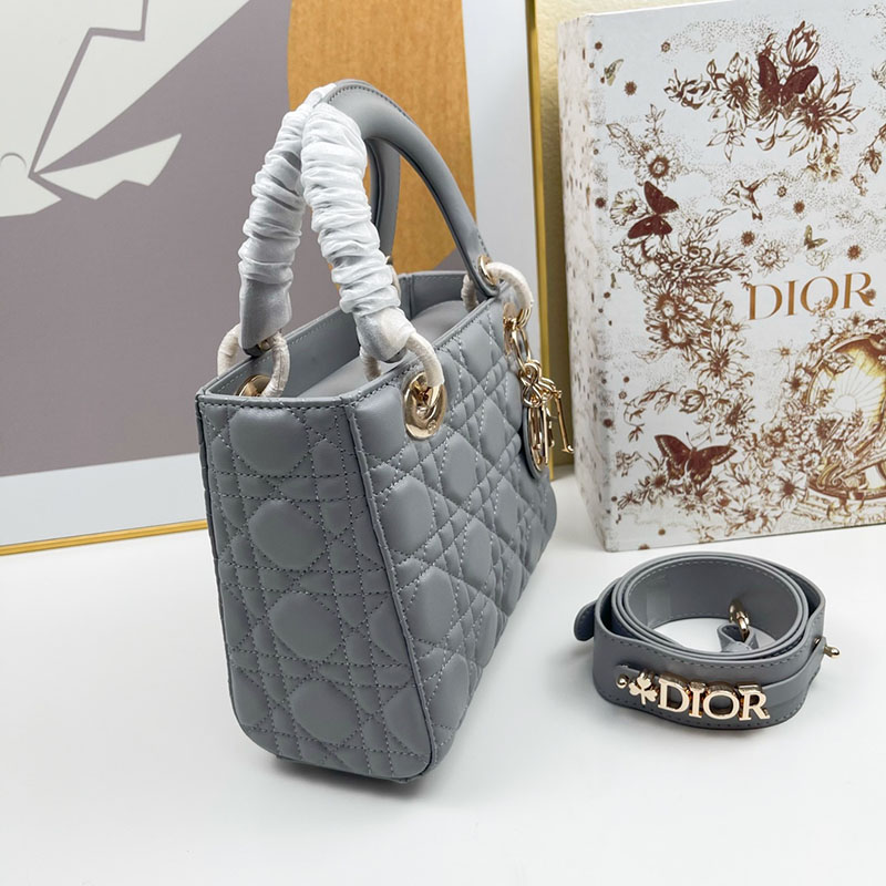 N品 DIOR ディオール Lady Dior My ABCDior バッグ スモール M0538ONGE_M81B ストーングレー ゴールド金具 激安優良店 - 画像 (5)