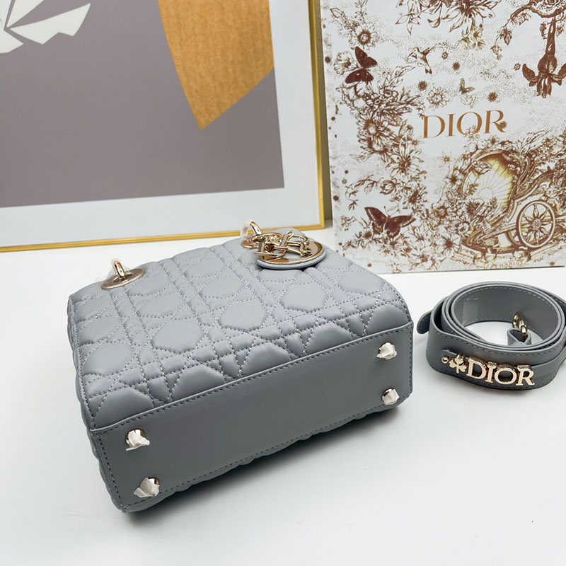 N品 DIOR ディオール Lady Dior My ABCDior バッグ スモール M0538ONGE_M81B ストーングレー ゴールド金具 激安優良店 - 画像 (4)