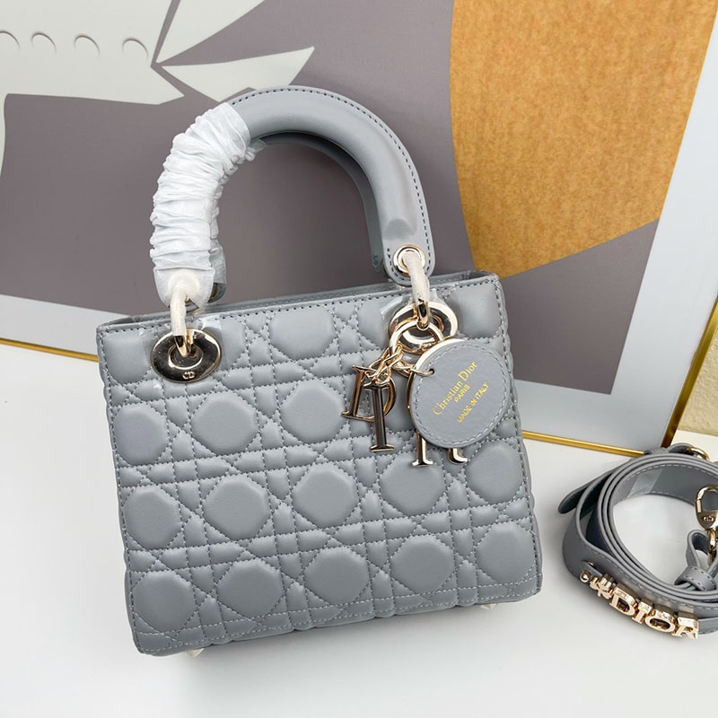 N品 DIOR ディオール Lady Dior My ABCDior バッグ スモール M0538ONGE_M81B ストーングレー ゴールド金具 激安優良店 - 画像 (3)