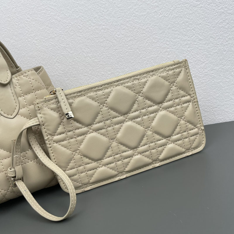 N品 DIOR ディオール Dior Toujours バッグ スモール M2822OSHJ_M51U パウダーベージュ ゴールド金具 激安優良店 - 画像 (7)