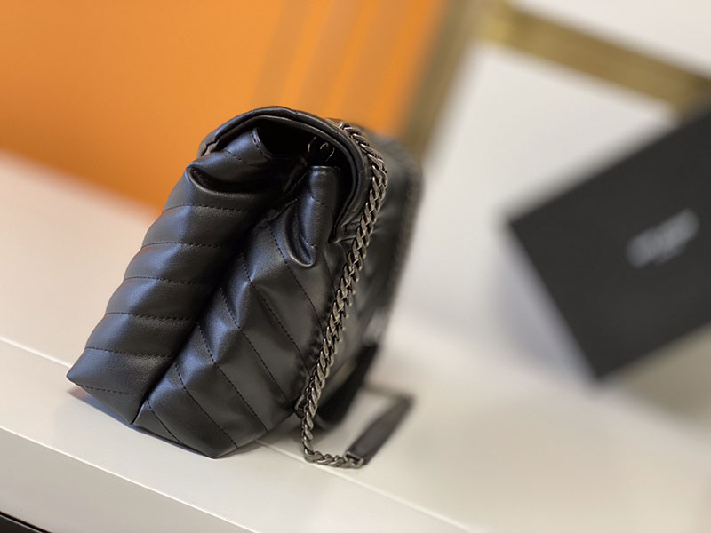 N品 YSL サンローラン バッグ 人気ランキング ルル ミディアム ブラック 574946DV7261000 ラムスキン シルバー金具 - 画像 (7)