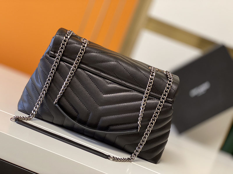N品 YSL サンローラン バッグ 人気ランキング ルル ミディアム ブラック 574946DV7261000 ラムスキン シルバー金具 - 画像 (6)