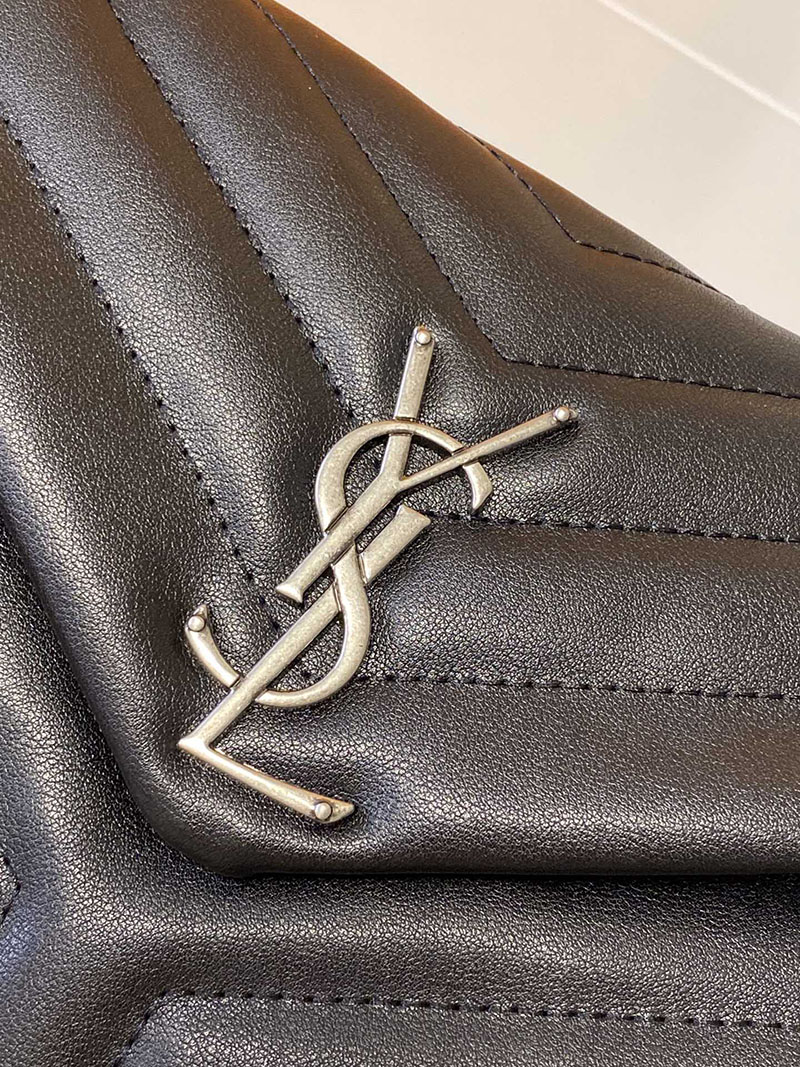 N品 YSL サンローラン バッグ 人気ランキング ルル ミディアム ブラック 574946DV7261000 ラムスキン シルバー金具 - 画像 (4)