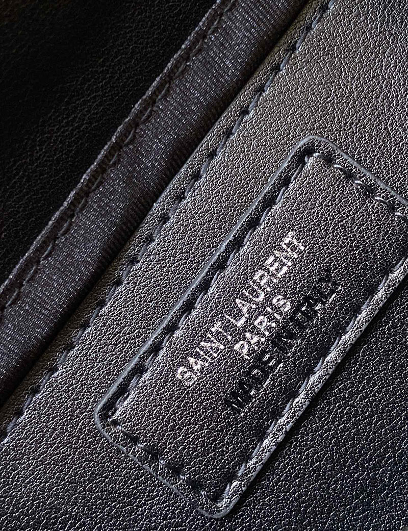 N品 YSL サンローラン バッグ 40代 ルル スモール ブラック 494699DV7261000 ラムスキン シルバー金具 - 画像 (2)