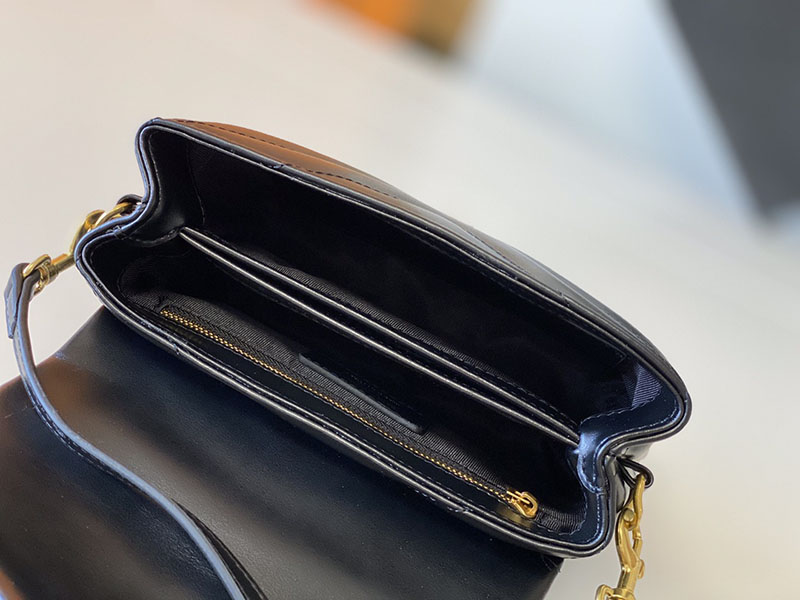 N品 YSL サンローラン 斜めがけバッグ ルル トイバッグ ブラック 678401DV7071000 ラムスキン ゴールド金具 - 画像 (3)