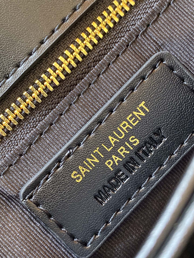 N品 YSL サンローラン 斜めがけバッグ ルル トイバッグ ブラック 678401DV7071000 ラムスキン ゴールド金具 - 画像 (2)