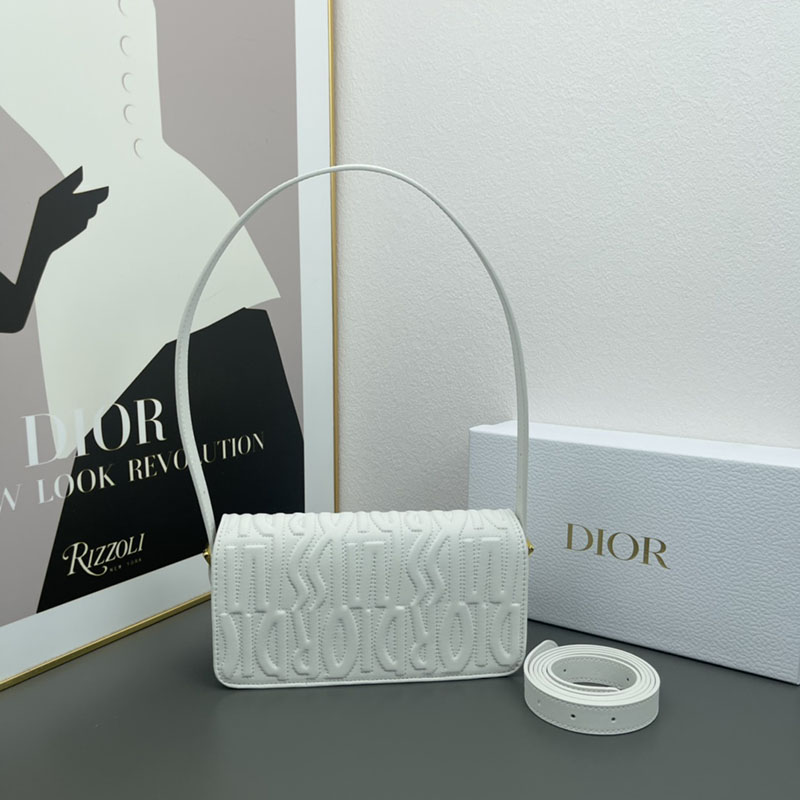 N品 DIOR ディオール Miss Dior フラップバッグ M2610UBOS_M030 ホワイト カーフスキン ゴールド金具 激安優良店 - 画像 (9)