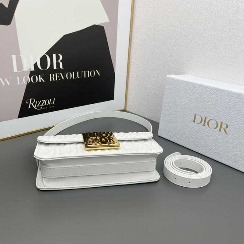 N品 DIOR ディオール Miss Dior フラップバッグ M2610UBOS_M030 ホワイト カーフスキン ゴールド金具 激安優良店 - 画像 (6)