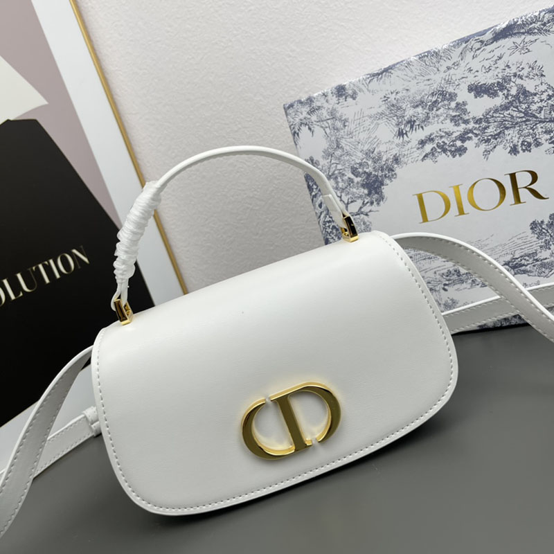 N品 DIOR ディオール 30 Montaigne Avenue トップハンドルバッグ スモール M9370UNQA_M030 ホワイト カーフスキン 2024年冬の新作 - 画像 (8)