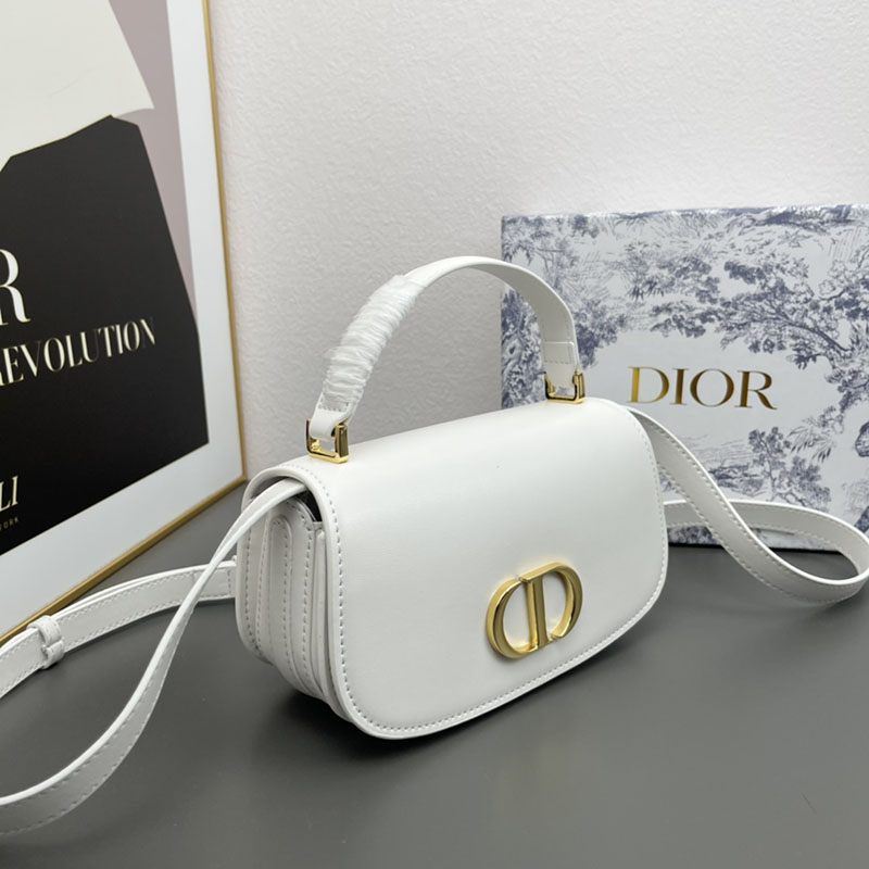 N品 DIOR ディオール 30 Montaigne Avenue トップハンドルバッグ スモール M9370UNQA_M030 ホワイト カーフスキン 2024年冬の新作 - 画像 (7)