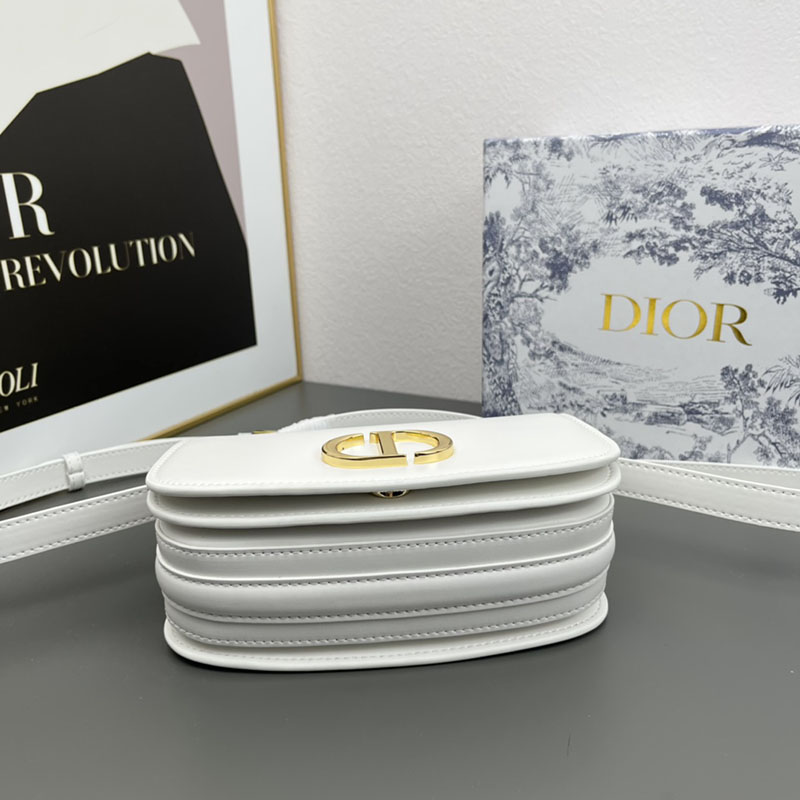 N品 DIOR ディオール 30 Montaigne Avenue トップハンドルバッグ スモール M9370UNQA_M030 ホワイト カーフスキン 2024年冬の新作 - 画像 (6)