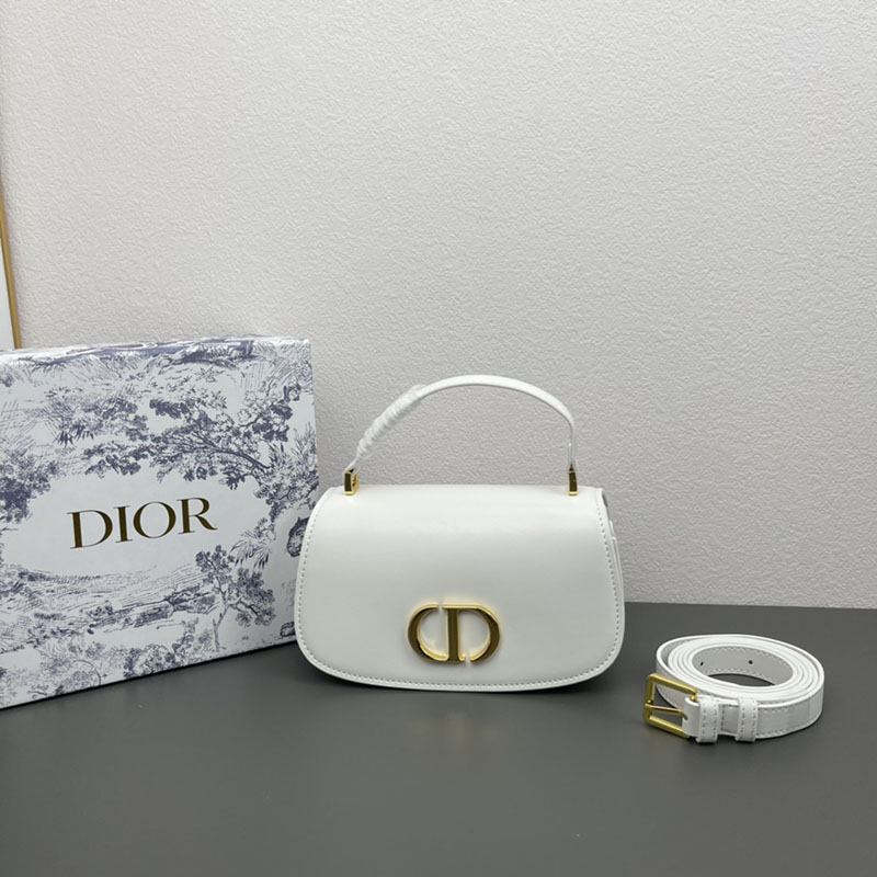 N品 DIOR ディオール 30 Montaigne Avenue トップハンドルバッグ スモール M9370UNQA_M030 ホワイト カーフスキン 2024年冬の新作 - 画像 (2)