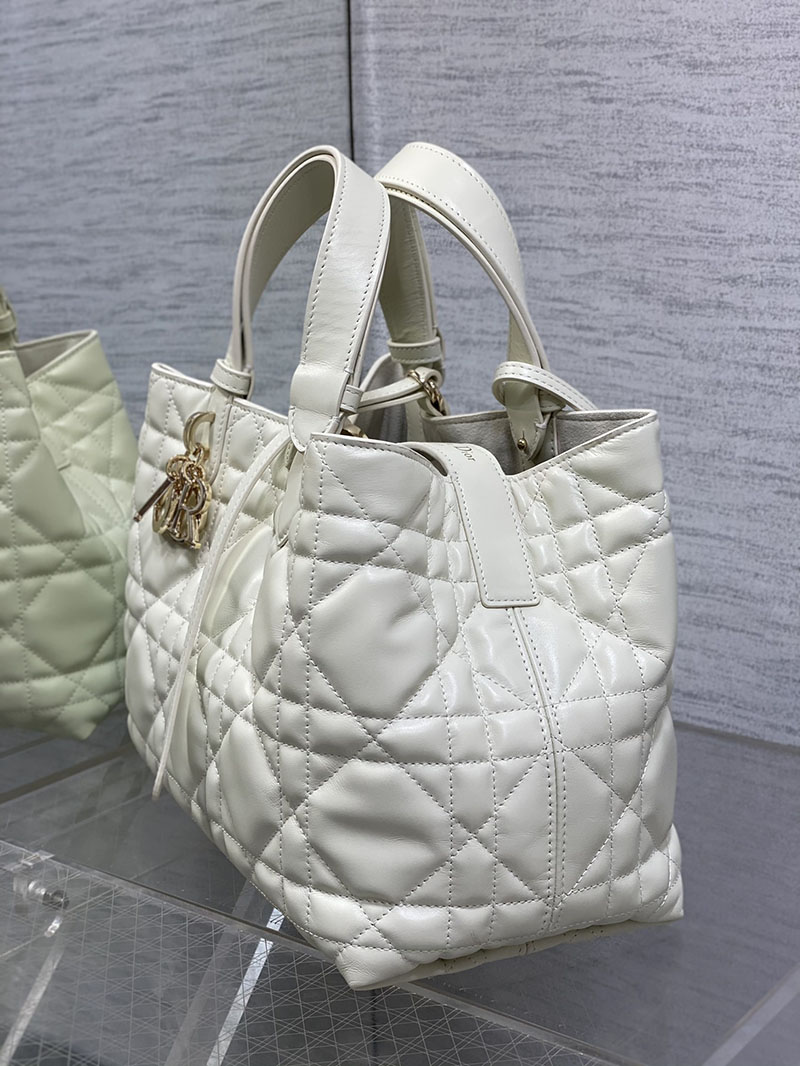 超N品 ディオールバッグコピー Dior Toujours バッグ ミディアム M2821OSHJ_M030 ホワイト カーフスキン ゴールド金具 - 画像 (6)